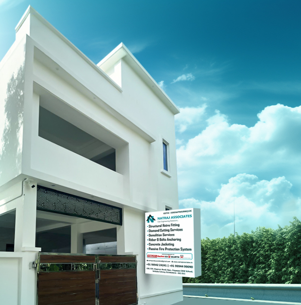 Modern city skyline with architectural structures